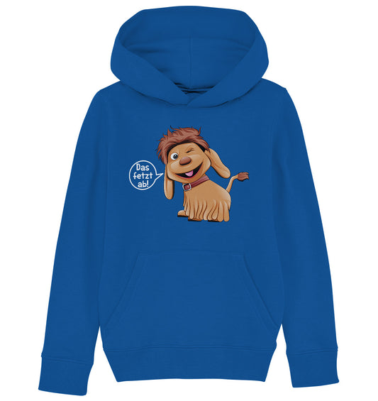 KINDER ORGANIC KAPUZENHOODIE • UNSER SANDMÄNNCHEN - MOPPI - DAS FETZT AB!