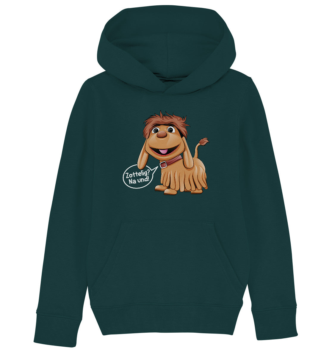 KINDER ORGANIC KAPUZENHOODIE • UNSER SANDMÄNNCHEN - MOPPI - ZOTTELIG? NA UND!