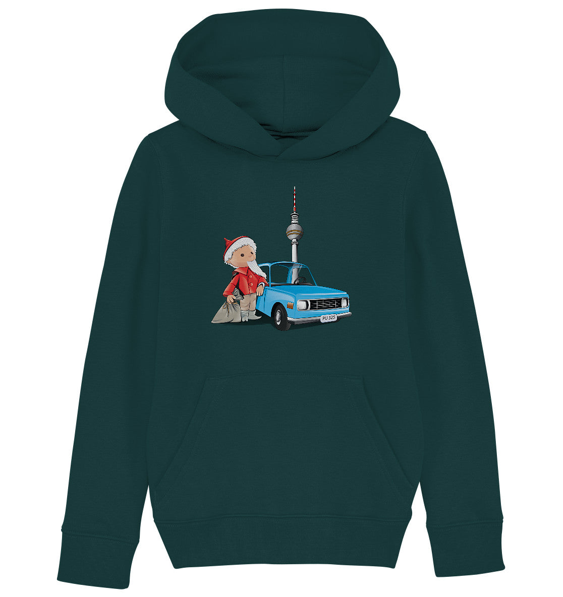 KINDER ORGANIC KAPUZENHOODIE • UNSER SANDMÄNNCHEN - MIT WARTBURG IN BERLIN (PU-325)