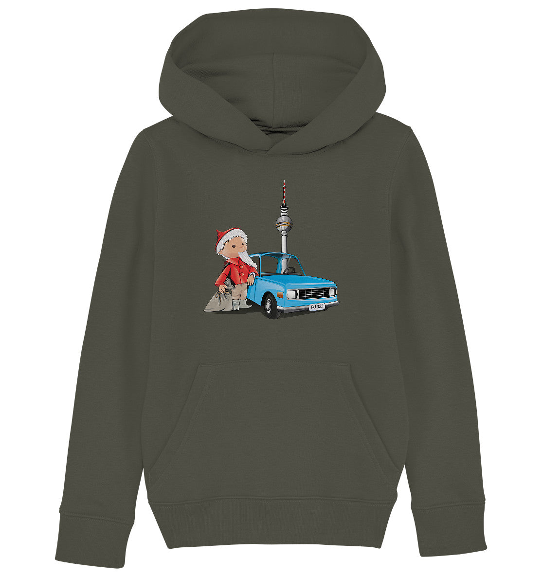 KINDER ORGANIC KAPUZENHOODIE • UNSER SANDMÄNNCHEN - MIT WARTBURG IN BERLIN (PU-325)