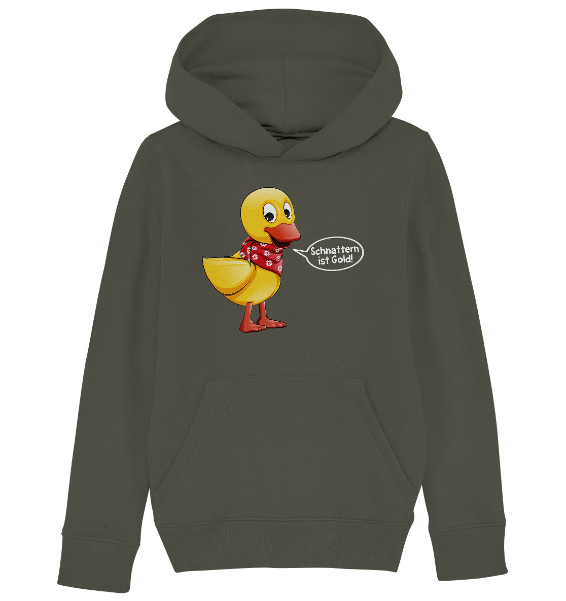 KINDER ORGANIC KAPUZENHOODIE • UNSER SANDMÄNNCHEN - SCHNATTERINCHEN - SCHNATTERN IST GOLD!