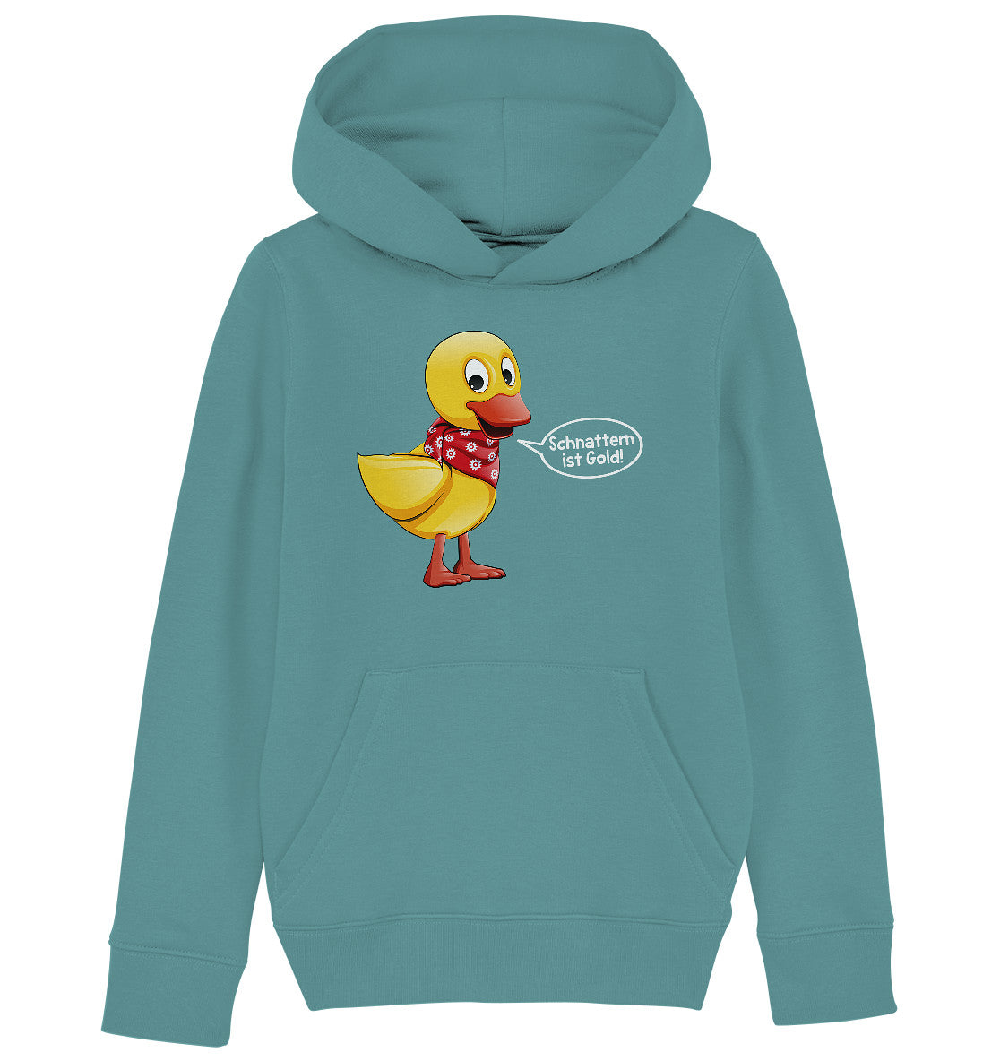 KINDER ORGANIC KAPUZENHOODIE • UNSER SANDMÄNNCHEN - SCHNATTERINCHEN - SCHNATTERN IST GOLD!