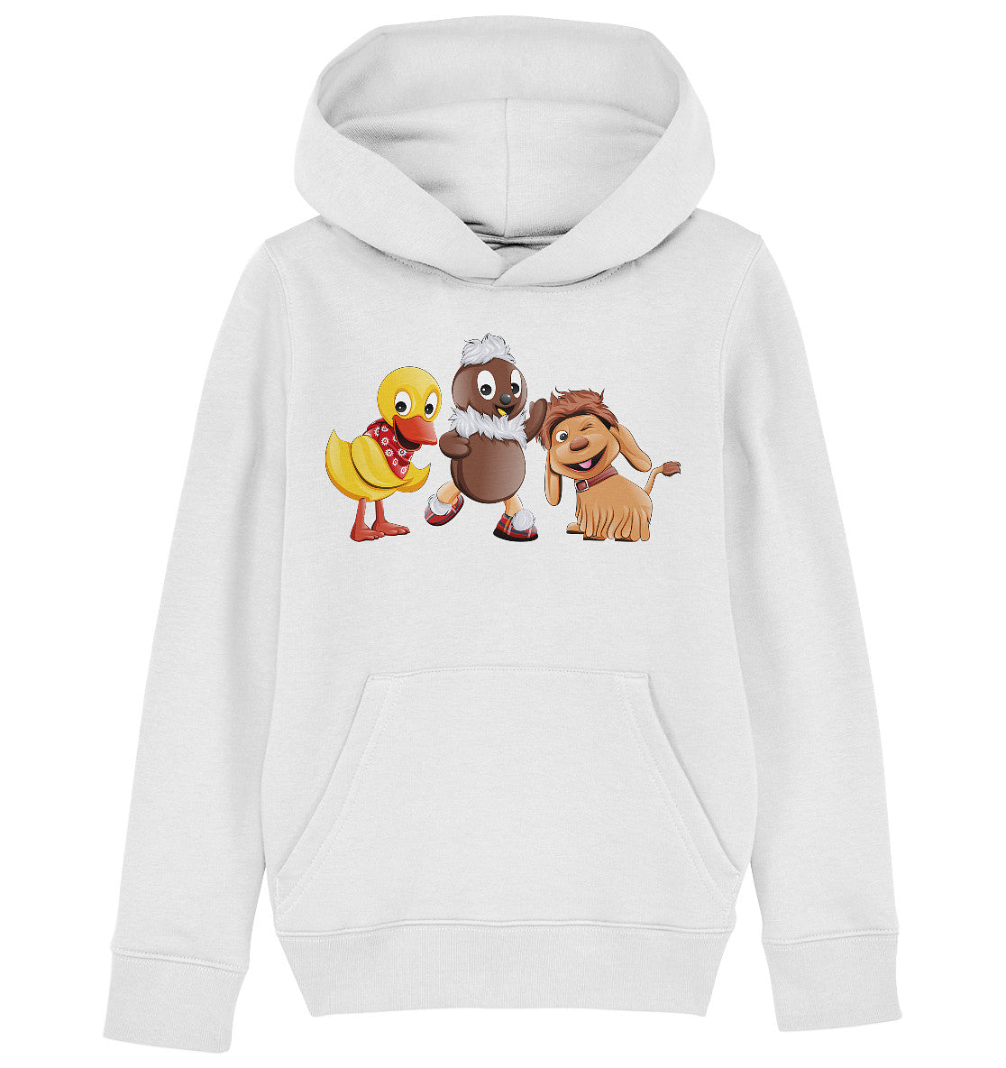 KINDER ORGANIC KAPUZENHOODIE • UNSER SANDMÄNNCHEN - PITTI, MOPPI & SCHNATTERINCHEN