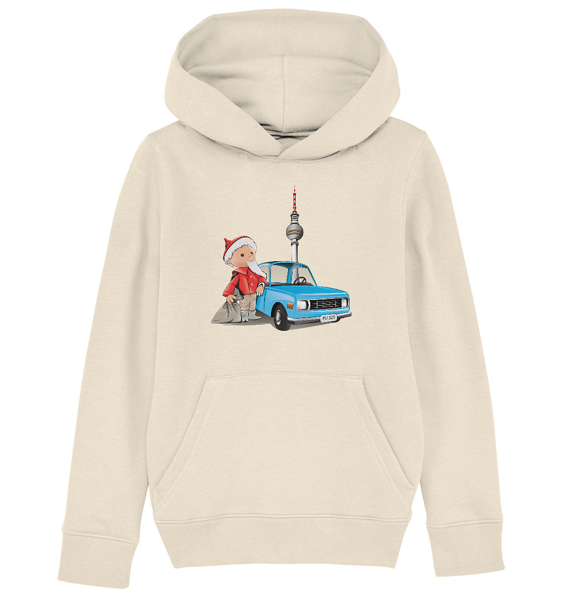 KINDER ORGANIC KAPUZENHOODIE • UNSER SANDMÄNNCHEN - MIT WARTBURG IN BERLIN (PU-325)