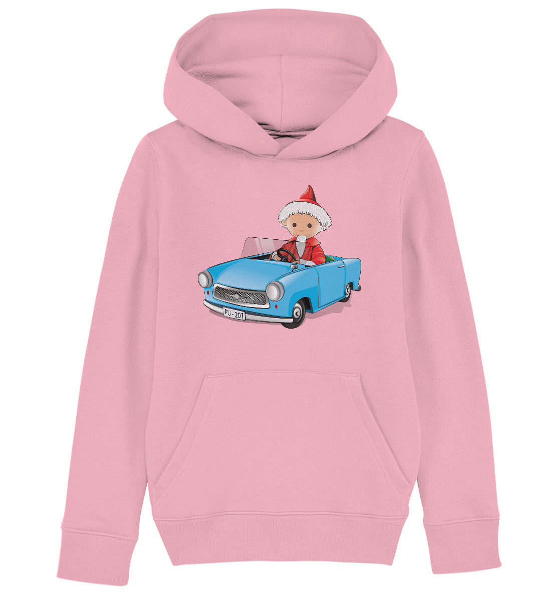 KINDER ORGANIC KAPUZENHOODIE • UNSER SANDMÄNNCHEN - TRABI-CRUISER (PU-201)