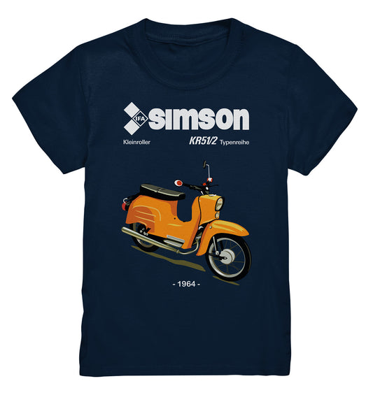 KINDER PREMIUM SHIRT • SIMSON SCHWALBE KR51-2 (ORIGINALPROSPEKT 1964)