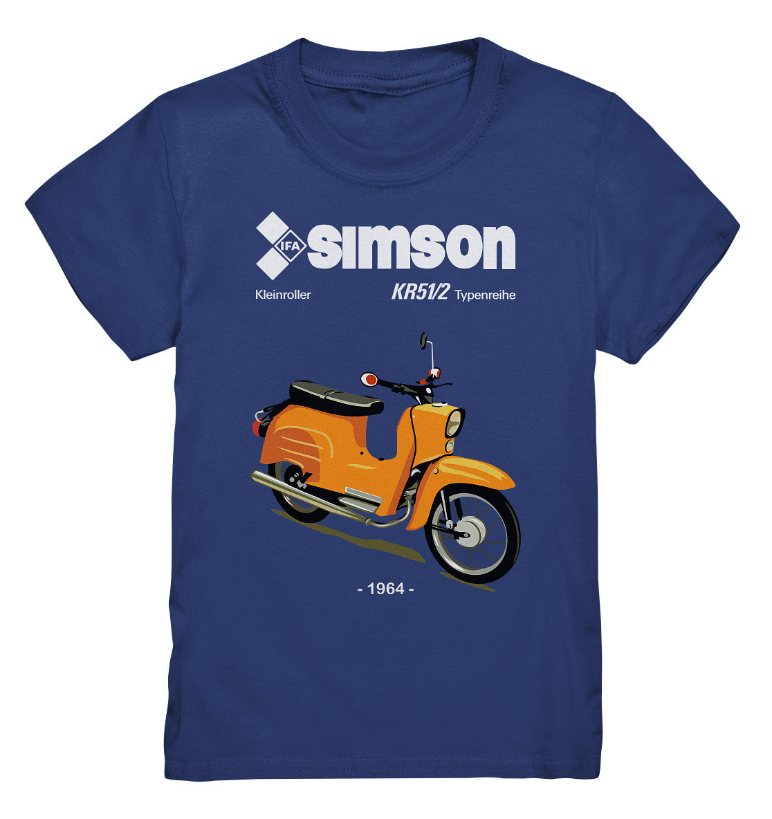 KINDER PREMIUM SHIRT • SIMSON SCHWALBE KR51-2 (ORIGINALPROSPEKT 1964)