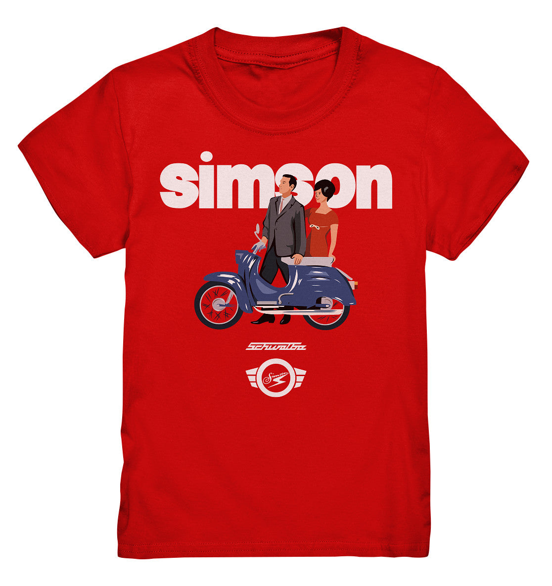 KINDER PREMIUM SHIRT • SIMSON SCHWALBE - ORIGINAL WERBUNG 1964