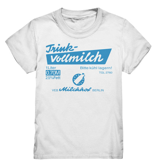 KINDER PREMIUM SHIRT • TRINK-VOLLMILCH - hell