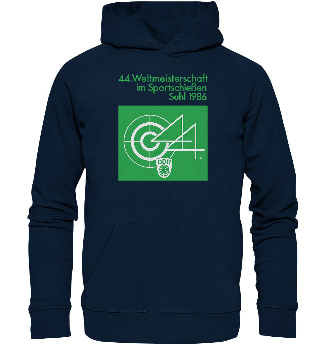 PREMIUM ORGANIC HOODIE UNISEX • WELTMEISTERSCHAFT SPORTSCHIESSEN SUHL 1986