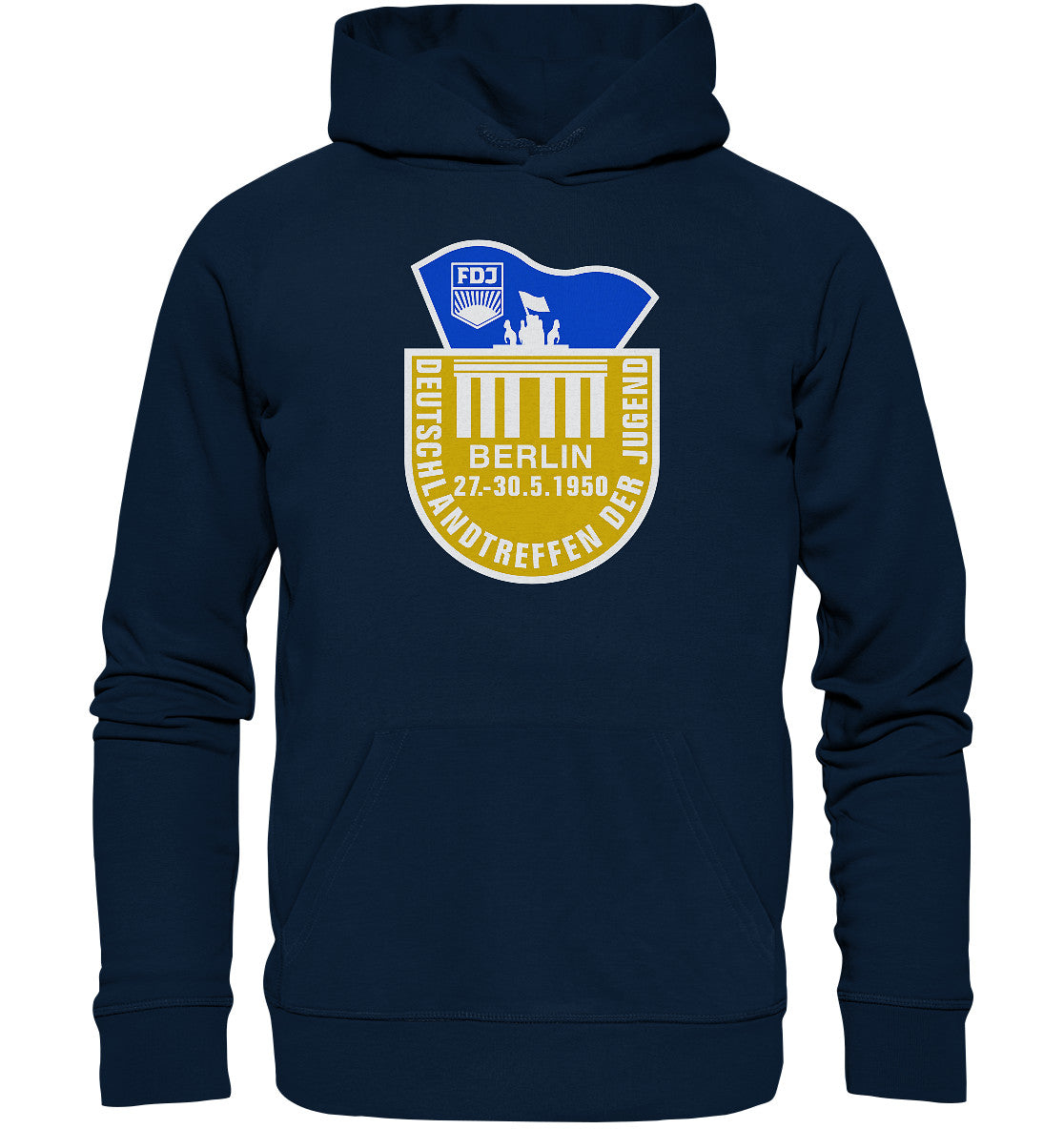 PREMIUM ORGANIC HOODIE UNISEX • FDJ DEUTSCHLANDTREFFEN DER JUGEND - BERLIN 1950