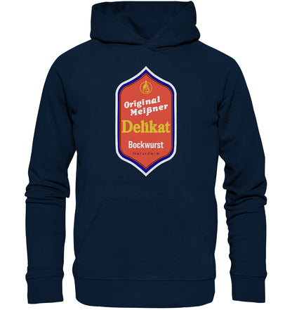 PREMIUM ORGANIC HOODIE UNISEX • MEISSNER DELIKAT BOCKWURST