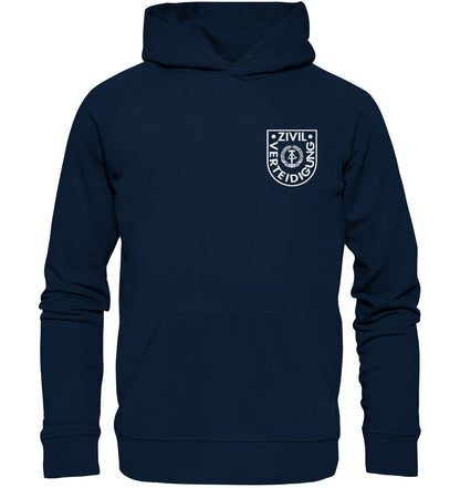 PREMIUM ORGANIC HOODIE UNISEX • DDR ZIVILVERTEIDIGUNG - BRUSTBADGE