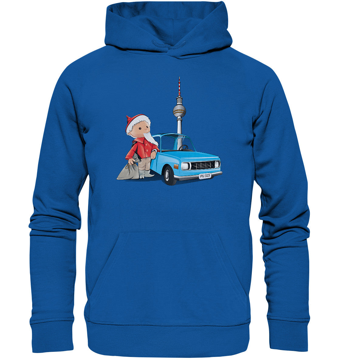 PREMIUM ORGANIC HOODIE UNISEX • UNSER SANDMÄNNCHEN - MIT WARTBURG IN BERLIN (PU-325)