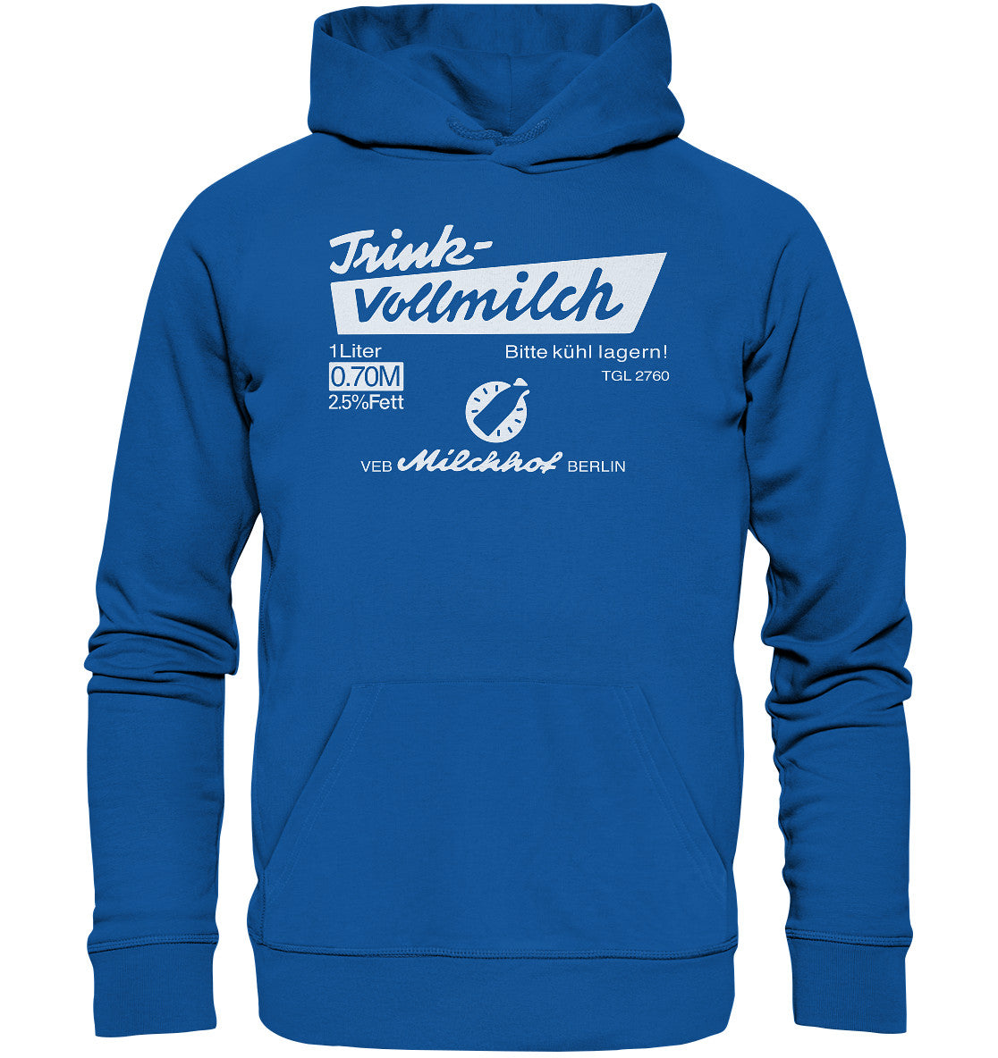 PREMIUM ORGANIC HOODIE UNISEX • TRINK-VOLLMILCH - dunkel