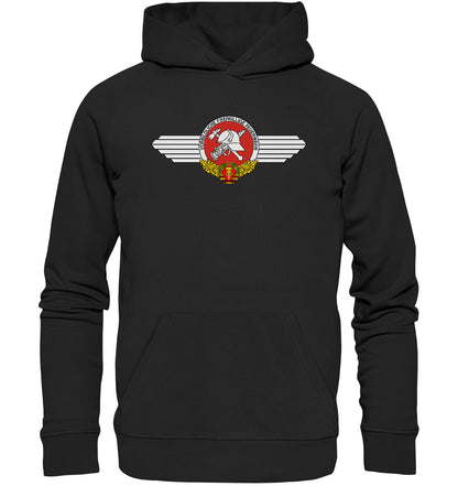 PREMIUM ORGANIC HOODIE UNISEX • VORBILDLICHE FREIWILLIGE FEUERWEHR DER DDR