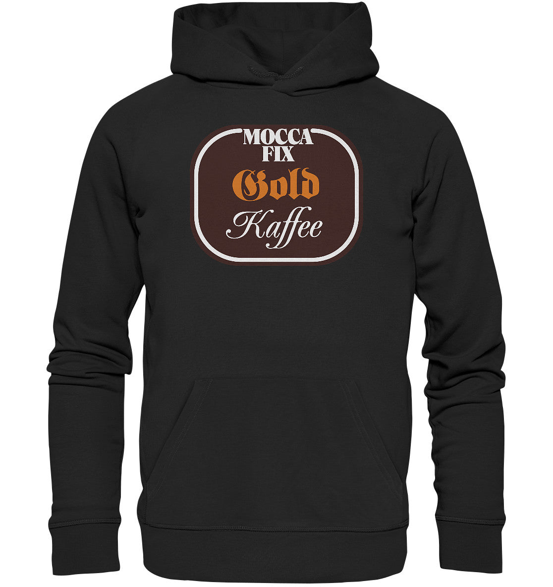 PREMIUM ORGANIC HOODIE UNISEX • MOCCA FIX GOLD KAFFEE