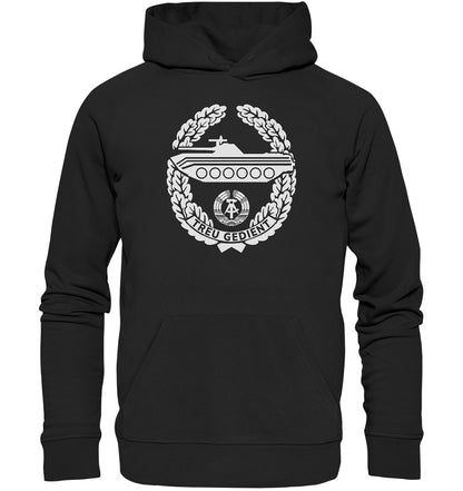 PREMIUM ORGANIC HOODIE UNISEX • NVA-ORDEN - TREU GEDIENT - MOT. SCHÜTZENTRUPPEN