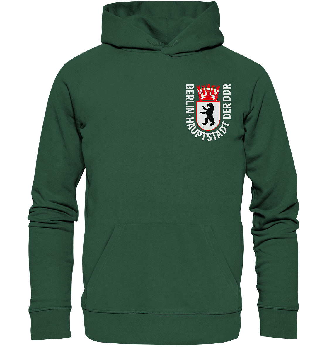 PREMIUM ORGANIC HOODIE UNISEX • WAPPEN BERLIN - HAUPTSTADT DER DDR