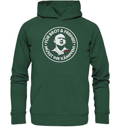 PREMIUM ORGANIC HOODIE UNISEX • TEDDY THÄLMANN - BROT UND FREIHEIT