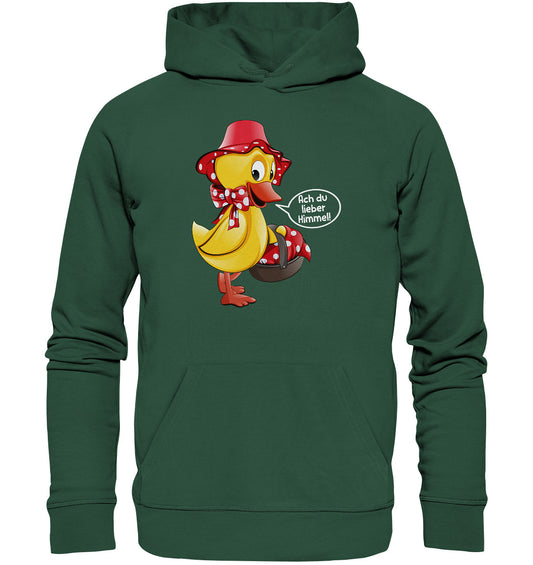 PREMIUM ORGANIC HOODIE UNISEX • UNSER SANDMÄNNCHEN - SCHNATTERINCHEN - ACH DU LIEBER HIMMEL!