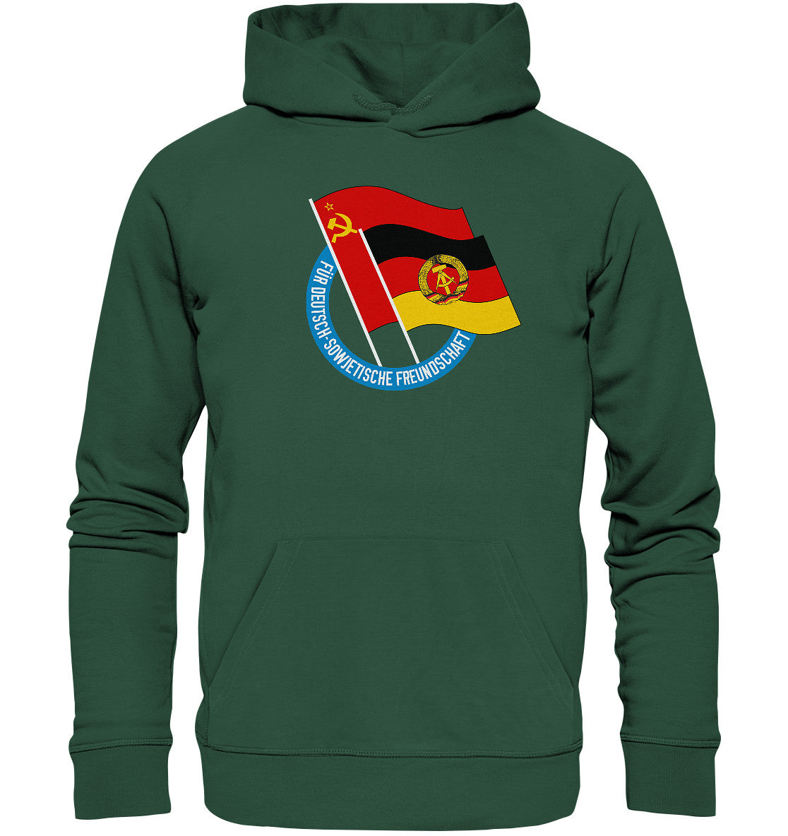 PREMIUM ORGANIC HOODIE UNISEX • DEUTSCH SOWJETISCHE FREUNDSCHAFT - dunkel