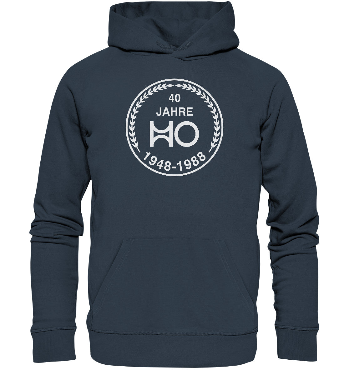 PREMIUM ORGANIC HOODIE UNISEX • 40 JAHRE HO 1948-1988