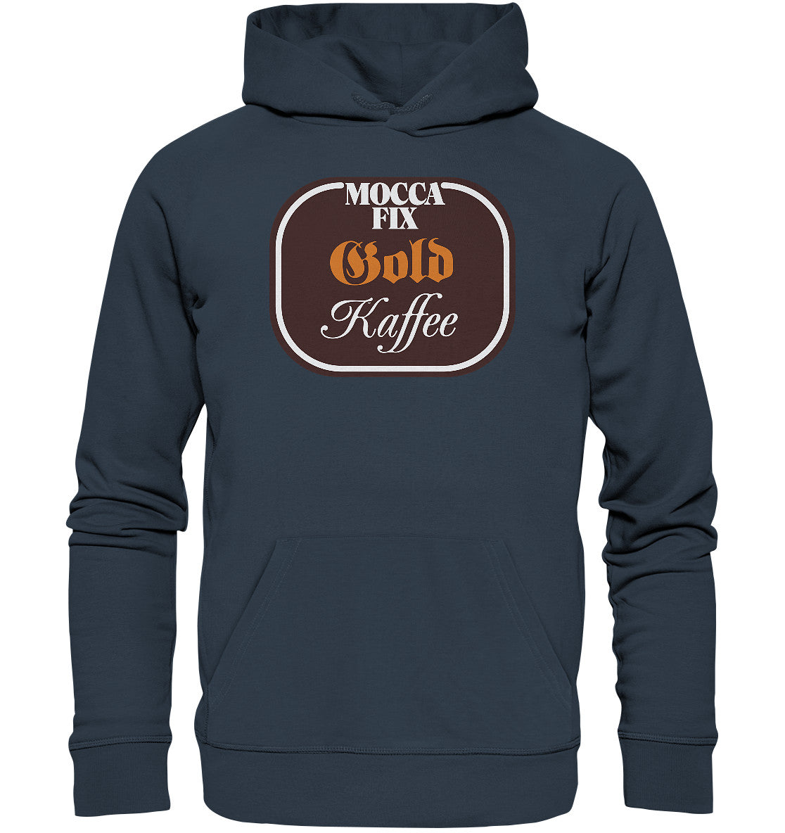 PREMIUM ORGANIC HOODIE UNISEX • MOCCA FIX GOLD KAFFEE