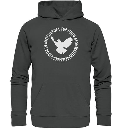 PREMIUM ORGANIC HOODIE UNISEX • ATOMWAFFENFREIES MITTELEUROPA - WEISS