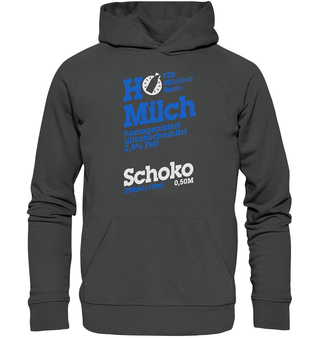 PREMIUM ORGANIC HOODIE UNISEX • VEB MILCHHOF BERLIN - dunkel