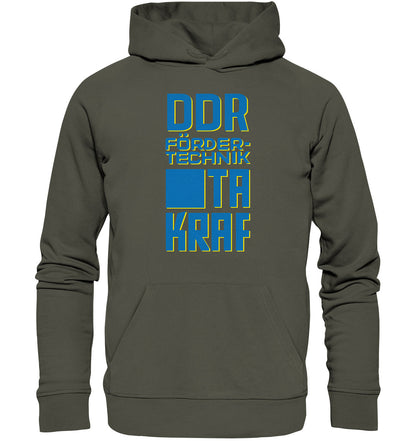 PREMIUM ORGANIC HOODIE UNISEX • DDR FÖRDERTECHNIK TAKRAF