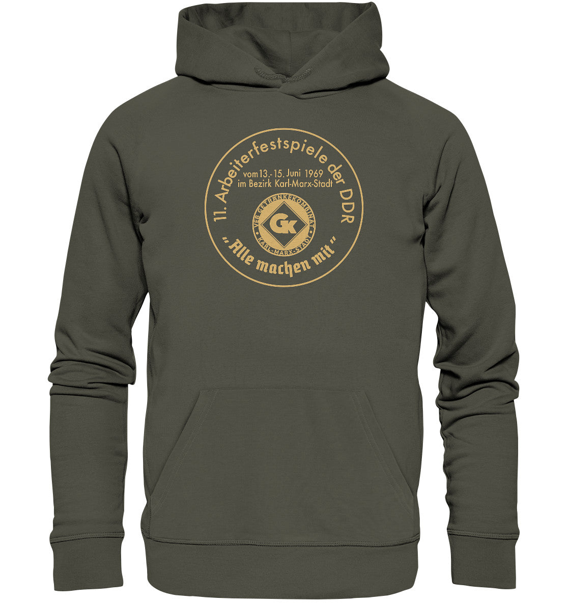 PREMIUM ORGANIC HOODIE UNISEX • ARBEITERFESTSPIELE KARL-MARX-STADT