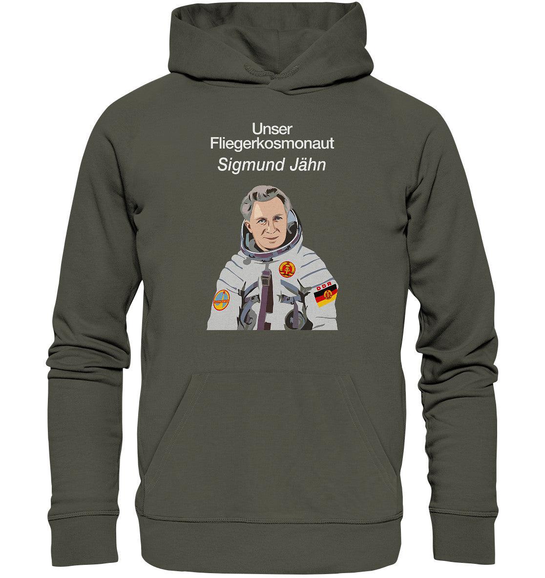 PREMIUM ORGANIC HOODIE UNISEX • UNSER FLIEGERKOSMONAUT SIGMUND JÄHN