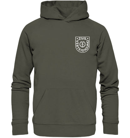 PREMIUM ORGANIC HOODIE UNISEX • DDR ZIVILVERTEIDIGUNG - BRUSTBADGE