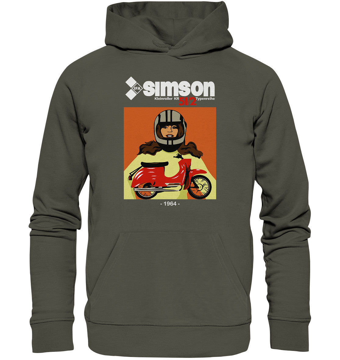 PREMIUM ORGANIC HOODIE UNISEX • SIMSON SCHWALBE KR51-2 (1964)