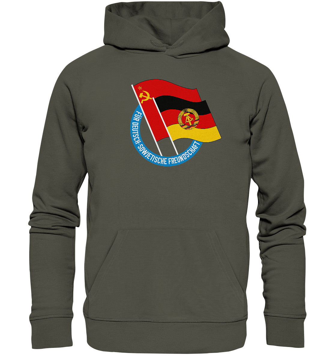 PREMIUM ORGANIC HOODIE UNISEX • DEUTSCH SOWJETISCHE FREUNDSCHAFT - dunkel