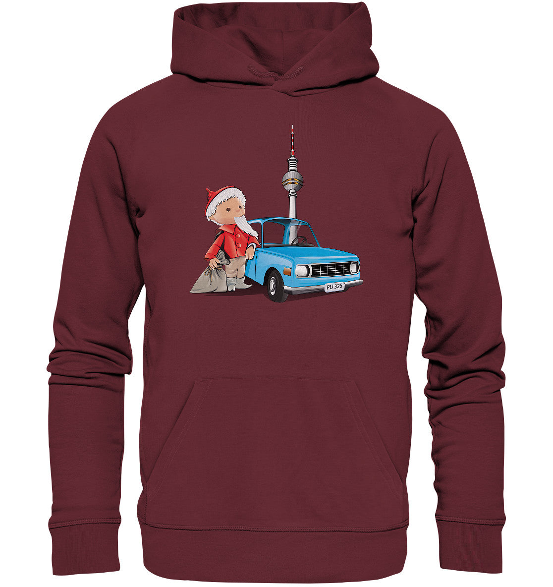 PREMIUM ORGANIC HOODIE UNISEX • UNSER SANDMÄNNCHEN - MIT WARTBURG IN BERLIN (PU-325)