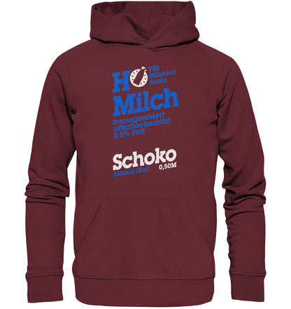 PREMIUM ORGANIC HOODIE UNISEX • VEB MILCHHOF BERLIN - dunkel