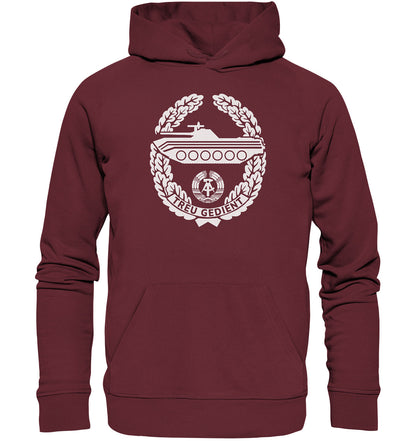 PREMIUM ORGANIC HOODIE UNISEX • NVA-ORDEN - TREU GEDIENT - MOT. SCHÜTZENTRUPPEN