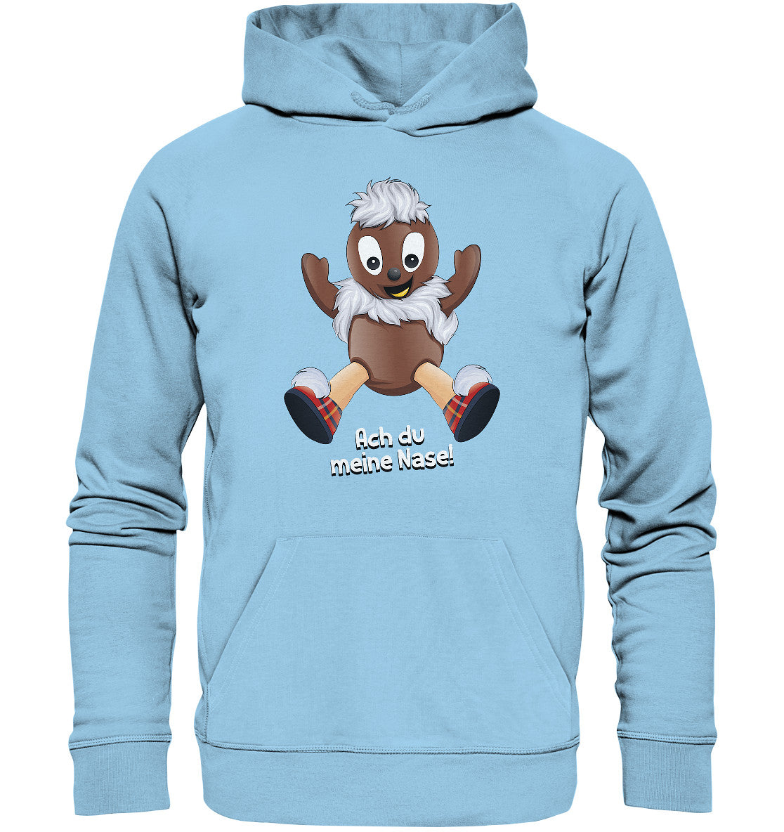 PREMIUM ORGANIC HOODIE UNISEX • UNSER SANDMÄNNCHEN - PITTIPLATSCH - ACH DU MEINE NASE!