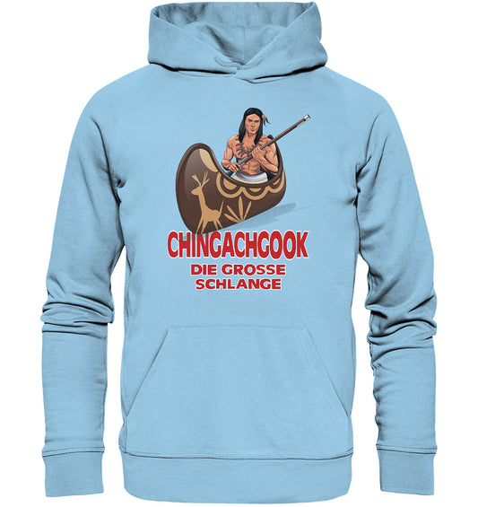 PREMIUM ORGANIC HOODIE UNISEX • CHINGACHGOOK, DIE GROSSE SCHLANGE