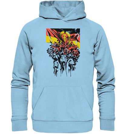 PREMIUM ORGANIC HOODIE UNISEX • NATIONALES JUGENDFESTIVAL - BERLIN 1979, PLAKATMOTIV