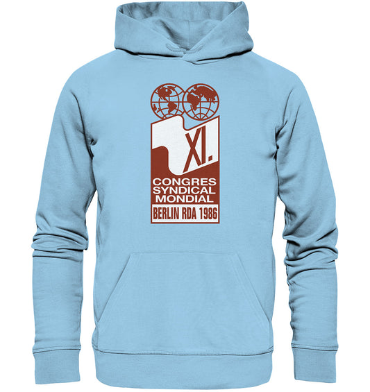 PREMIUM ORGANIC HOODIE UNISEX • KONGRESS DES WELTGEWERKSCHAFTSBUNDES 1986