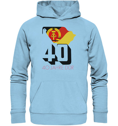 PREMIUM ORGANIC HOODIE UNISEX • 40 JAHRE DDR - hell