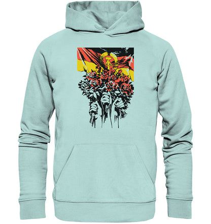 PREMIUM ORGANIC HOODIE UNISEX • NATIONALES JUGENDFESTIVAL - BERLIN 1979, PLAKATMOTIV