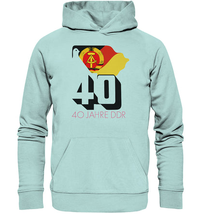 PREMIUM ORGANIC HOODIE UNISEX • 40 JAHRE DDR - hell