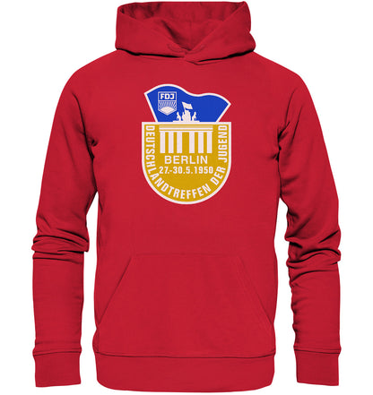 PREMIUM ORGANIC HOODIE UNISEX • FDJ DEUTSCHLANDTREFFEN DER JUGEND - BERLIN 1950