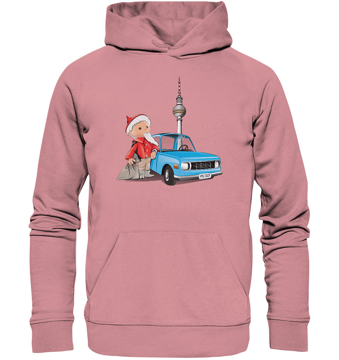 PREMIUM ORGANIC HOODIE UNISEX • UNSER SANDMÄNNCHEN - MIT WARTBURG IN BERLIN (PU-325)