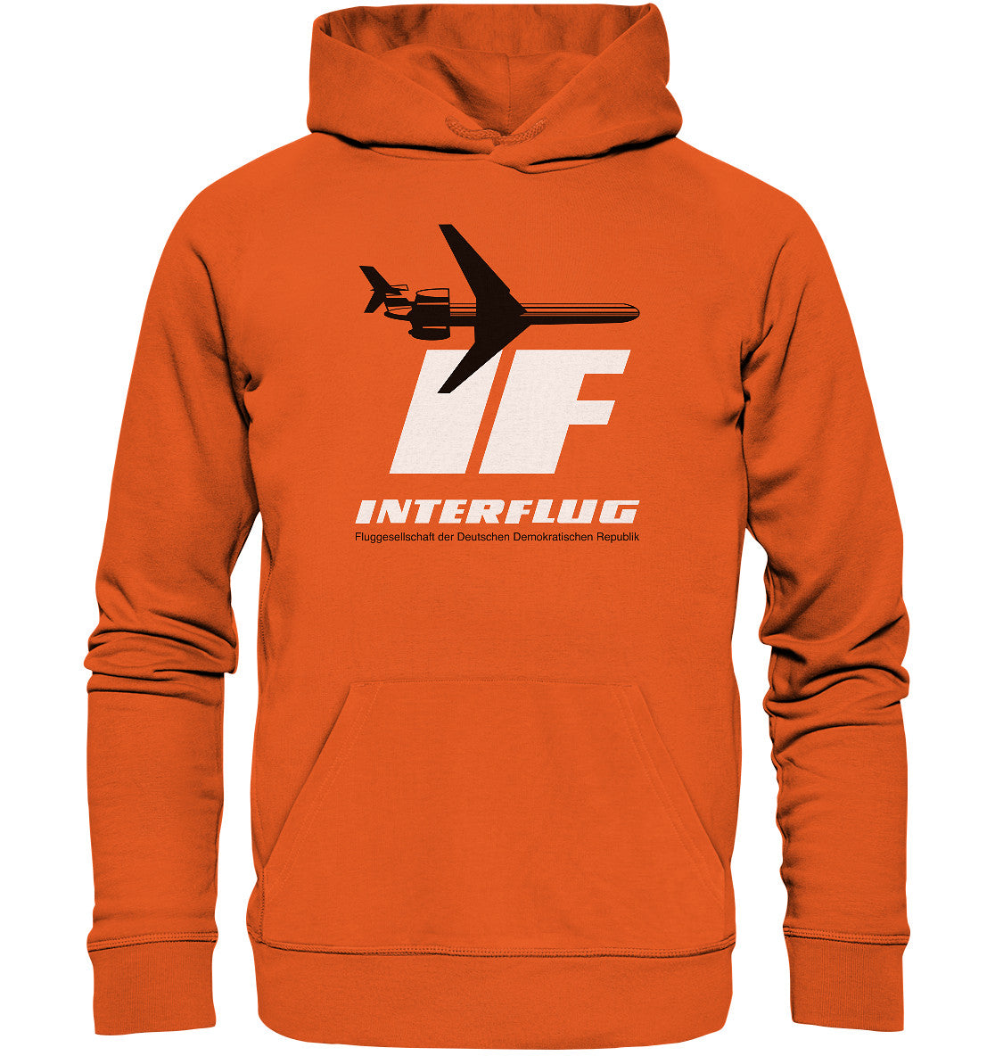 PREMIUM ORGANIC HOODIE UNISEX • IF - INTERFLUG DDR - ORIGINAL WERBUNG