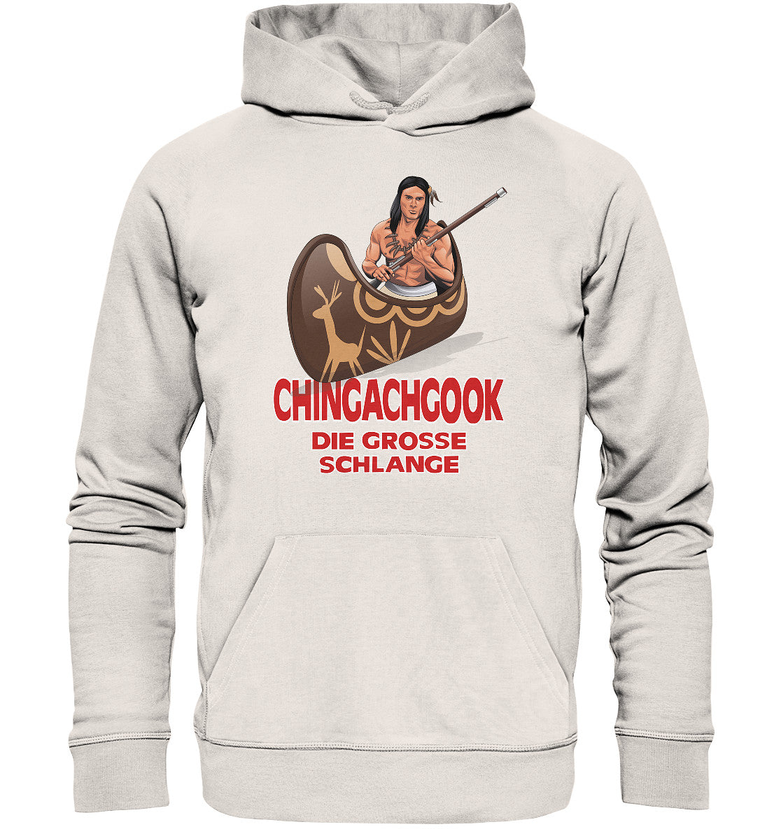 PREMIUM ORGANIC HOODIE UNISEX • CHINGACHGOOK, DIE GROSSE SCHLANGE